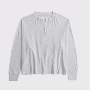 NWT Long Sleeve Button Henley Cozy Lounge